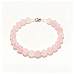 Natural Rose Quartz Beaded Bracelet | Heart‑Chakra Healing Crystal Ornament | Koreli