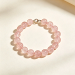Natural Rose Quartz Beaded Bracelet | Heart‑Chakra Healing Crystal Ornament | Koreli